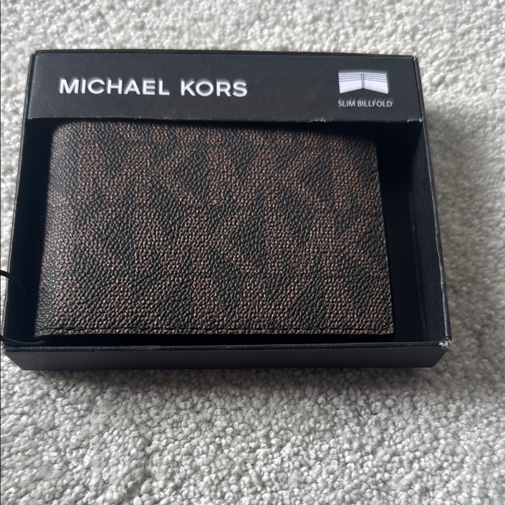 Michael Kors Brown Key Card Holder Monogram